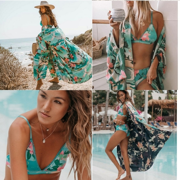 Spell designs nightingale teal tri bralette bra S - Picture 6 of 16